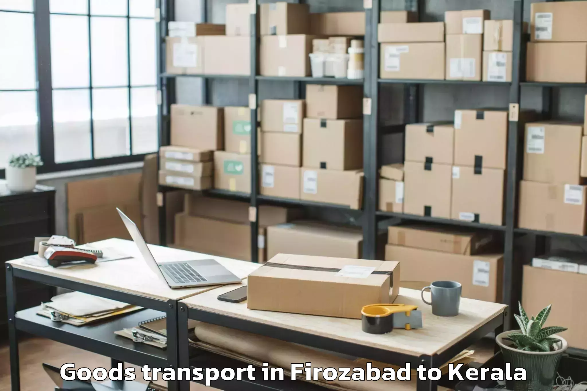 Reliable Firozabad to Thrissur Goods Transport